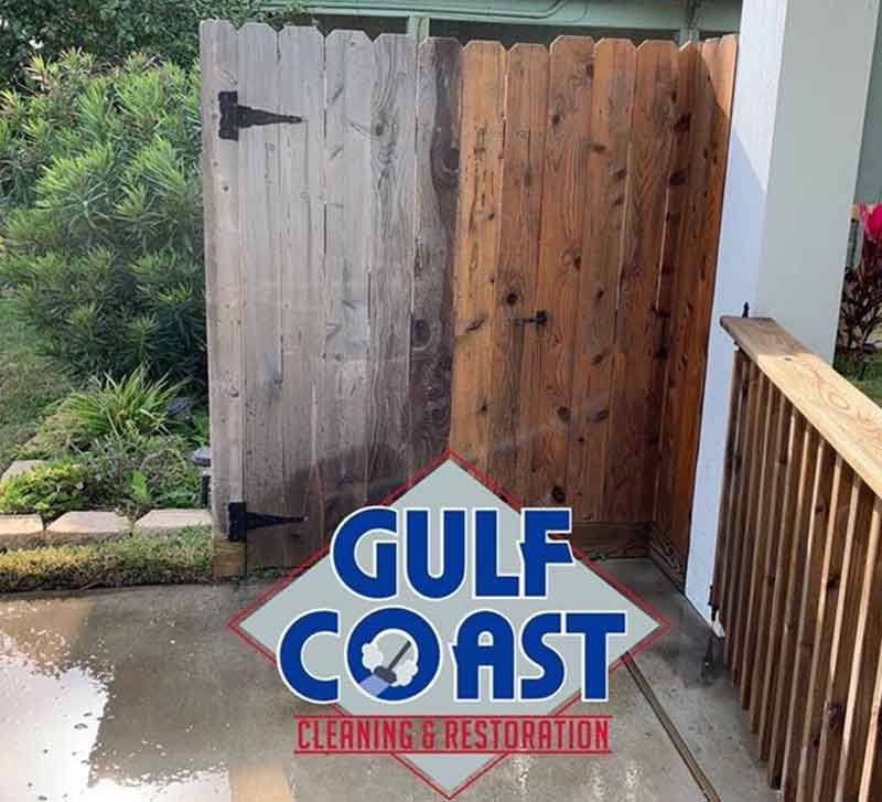 Before and After Fence Pressure Washing